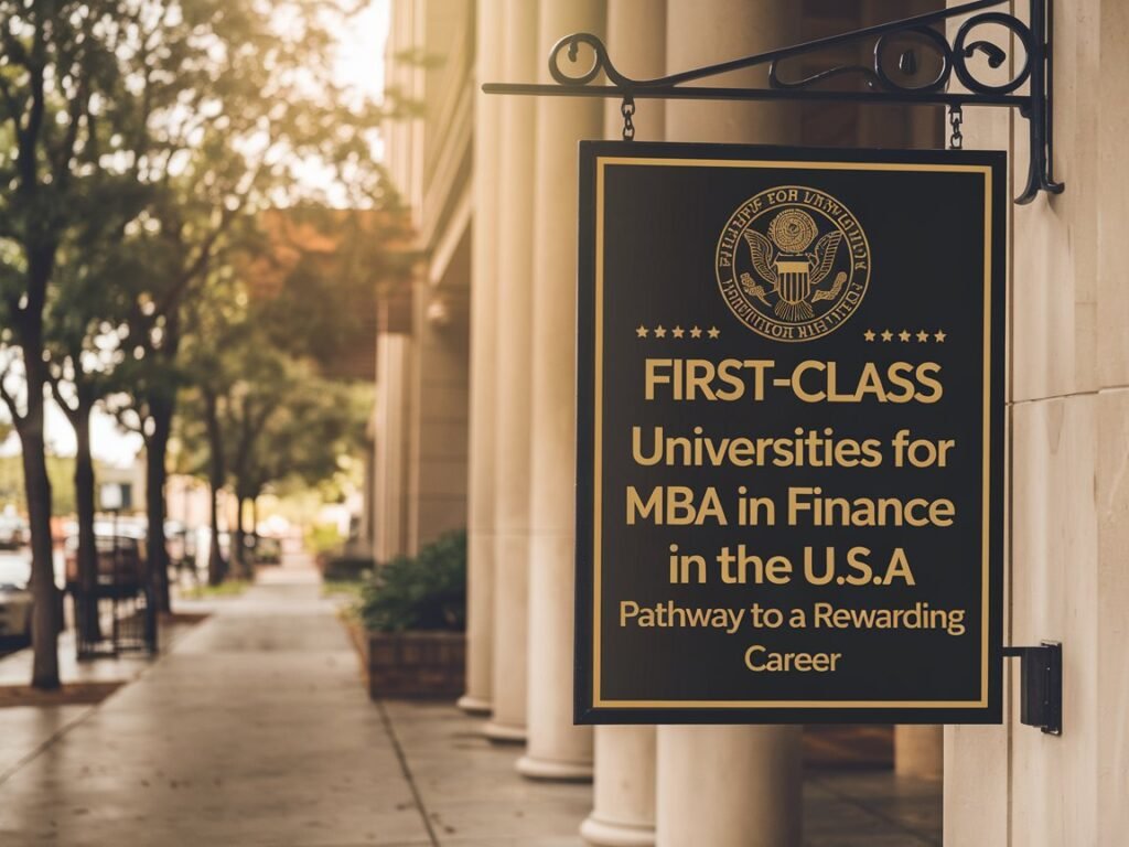 First-class Universities for MBA in Finance in the U.S.A Pathway to a rewarding career